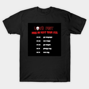 Love Fist Tour 1986 Poster T-Shirt